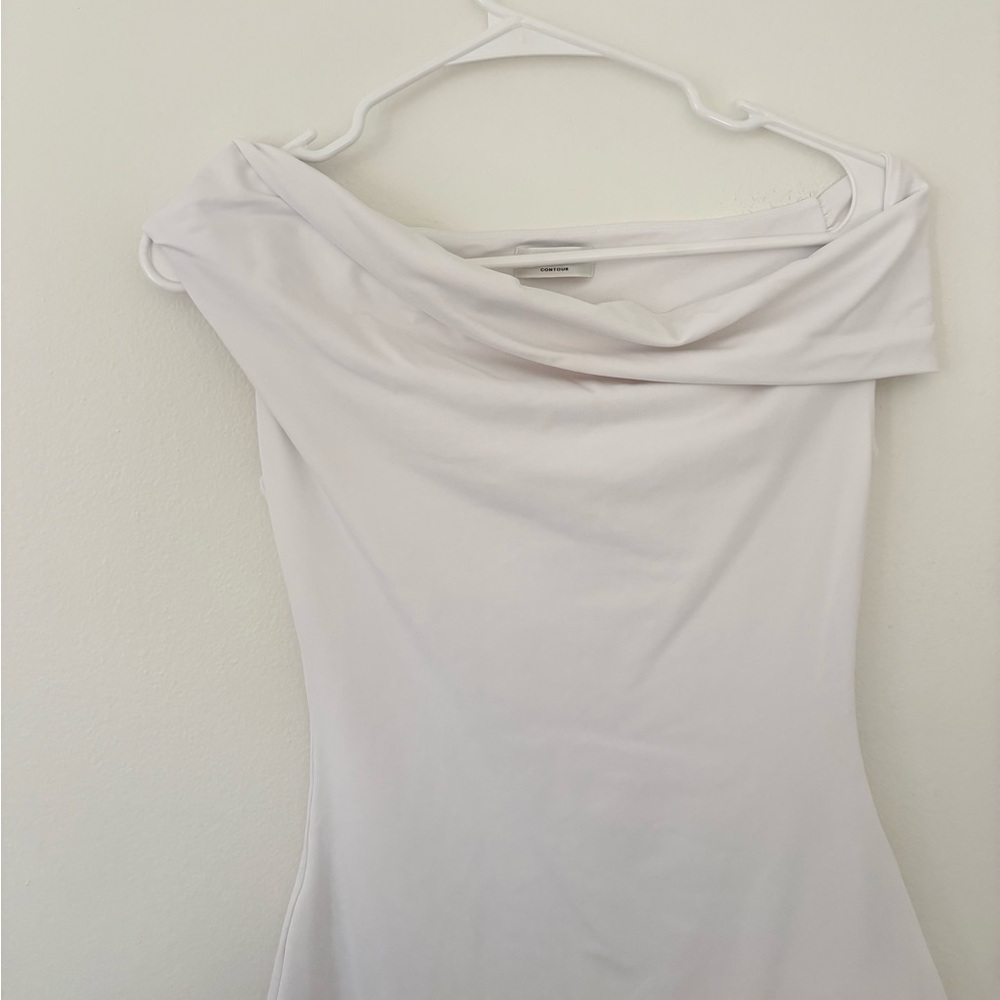 Aritzia White Original Contour Ravish Double Lined Off The Shoulder Dress Medium - Picture 8 of 13